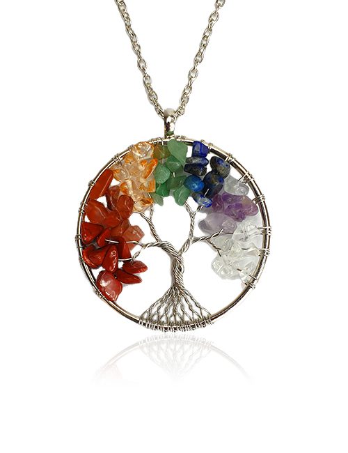 Chakra-TreeofLife-Natuursteen ketting