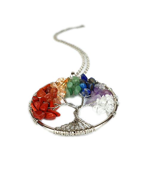 Chakra TreeofLife Natuursteen Ketting