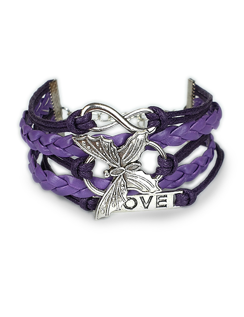 Inifnity-Onsterfelijke-Ziel Vlinder-Paarse-armband