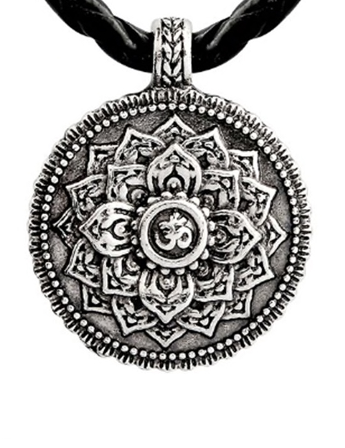 Tibetaanse-mandala-leer-ketting