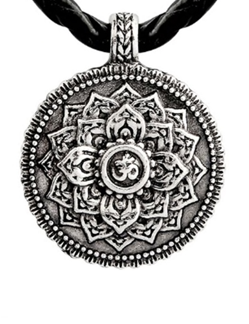 Tibetaanse-mandala-leer-ketting