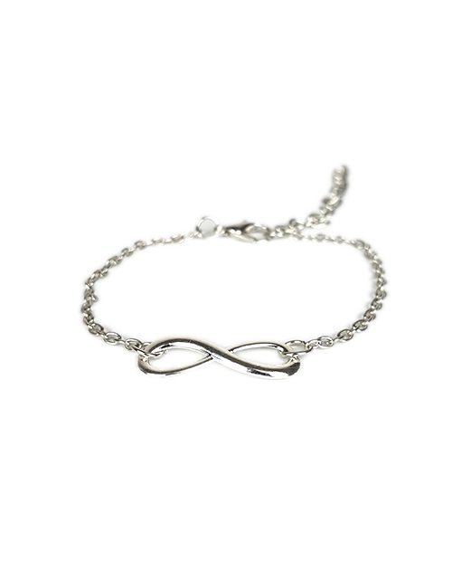 Zilverkleurige-Infinity-armband