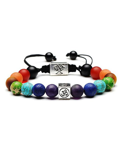 Chakra-TreeofLife-Ohm-Mantra armband