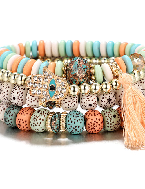 Multicolor Bohemian Hamsa armbanden