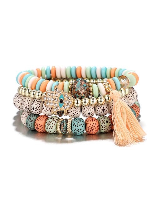 Multicolor Bohemian Hamsa armbanden