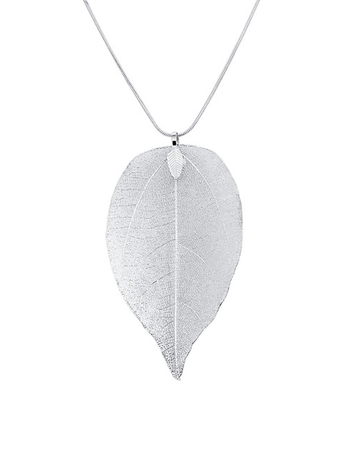 Tree of Life blad ketting zilver